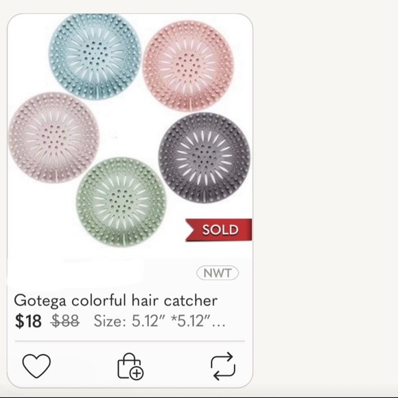 Gotega 5 Colorful hair catchers for bath or kitchen 5” NIB - Picture 6 of 8